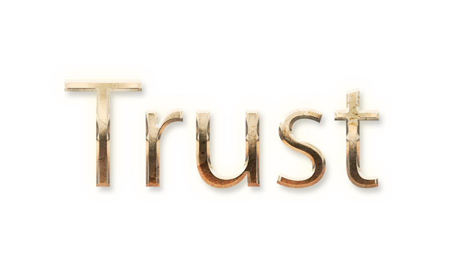 WORD TRUST gold text typography PNG images free